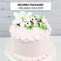 Sugar Lilies, Lily Flower Sprays, Cake Toppers by Global Sugar Art, White Speckled Easter Lily Spray