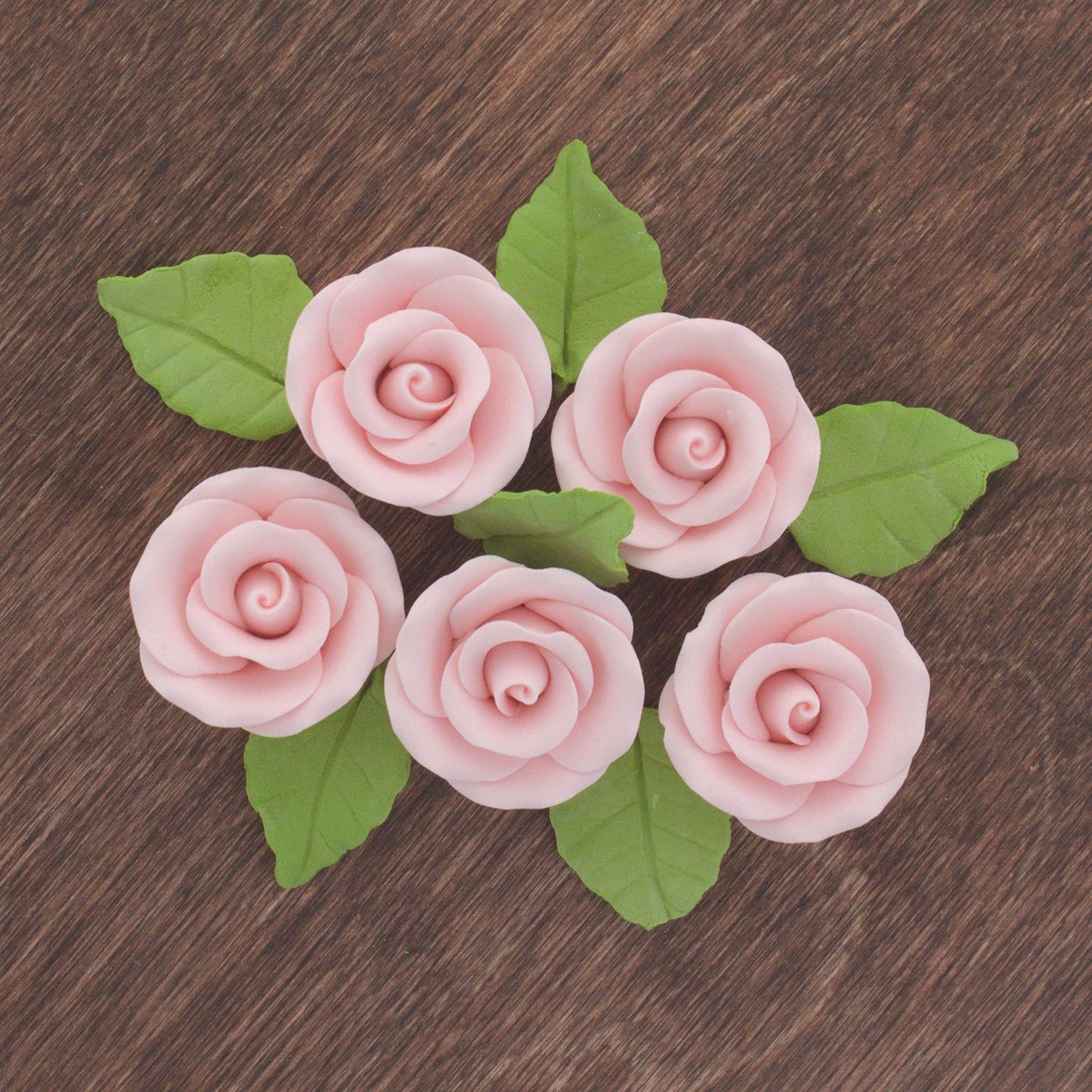 Edible Rose & Leaf Kit, Pink, 1.25-inch