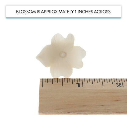White Hydrangea Flowers, Unwired, 1-inch