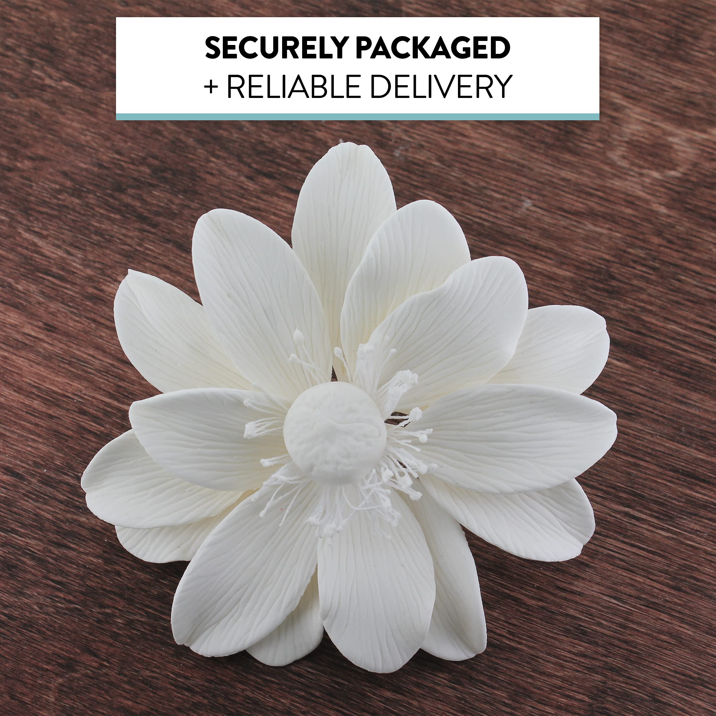 Global Sugar Art Sugar All White Anemone by Chef Alan Tetreault, 3 Count