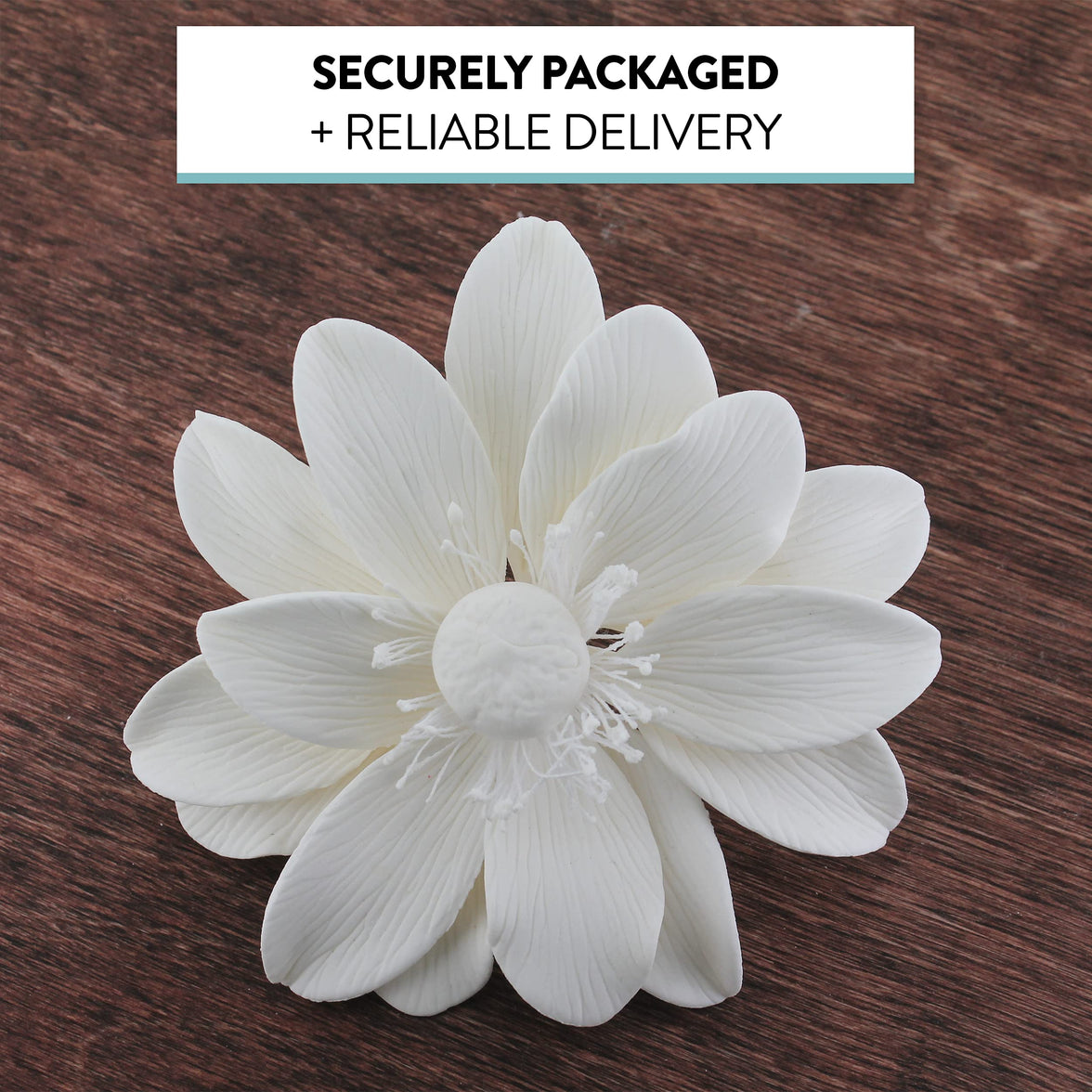 Global Sugar Art Sugar All White Anemone by Chef Alan Tetreault, 3 Count