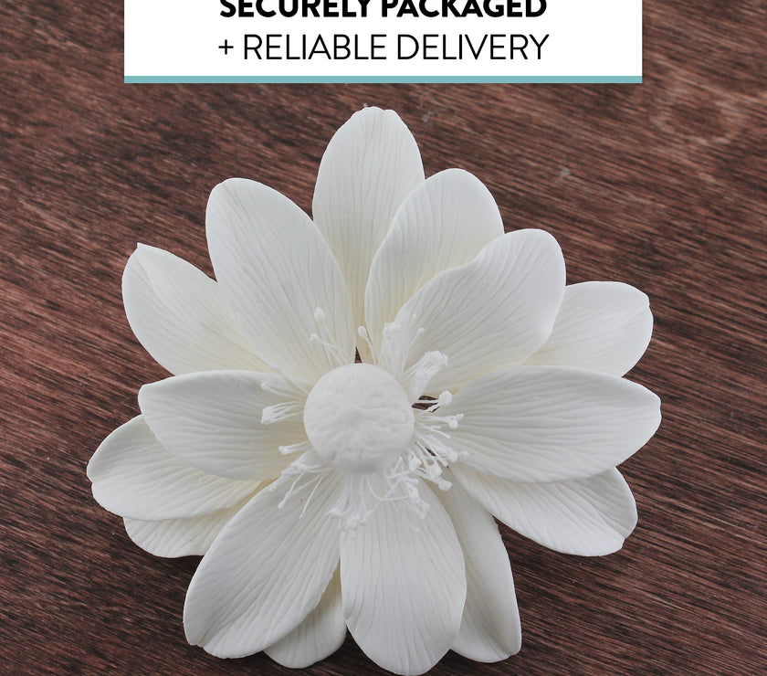 Global Sugar Art Sugar All White Anemone by Chef Alan Tetreault, 3 Count