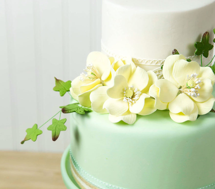 Wild Roses, Dogwood Rose Sugar Cake Flowers, by Global Sugar Art, Yellow