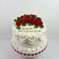 Premium Roses for Decorating Cakes and Cupcakes, by Global Sugar Art, Medium, Lavender Pink Yellow Peach