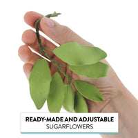 Alstroemeria Leaf  Spray  Cake Decoration by Chef Alan Tetreault, Global Sugar Art, 4 Count