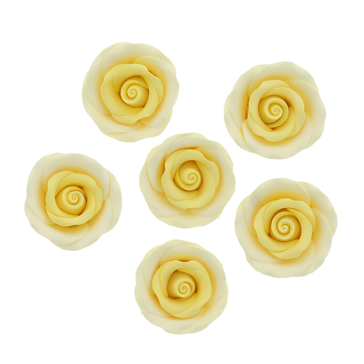 Premium Roses for Decorating Cakes and Cupcakes, by Global Sugar Art, Medium, Lavender Pink Yellow Peach