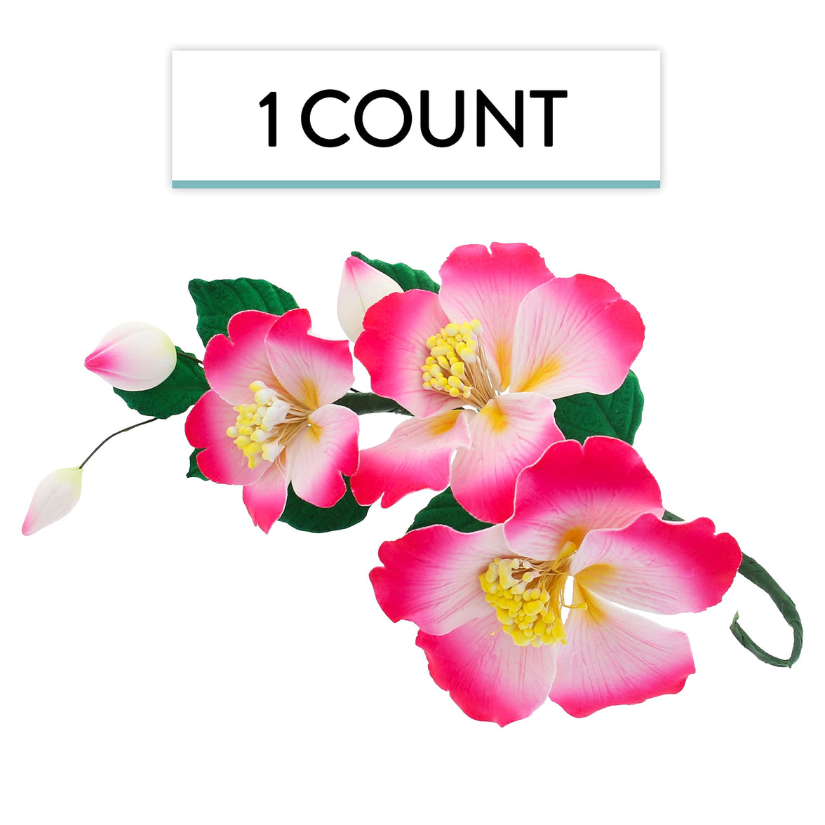 Orchid Sugar Cake Flowers, Camellia Orchid Spray, by Global Sugar Art, Pink