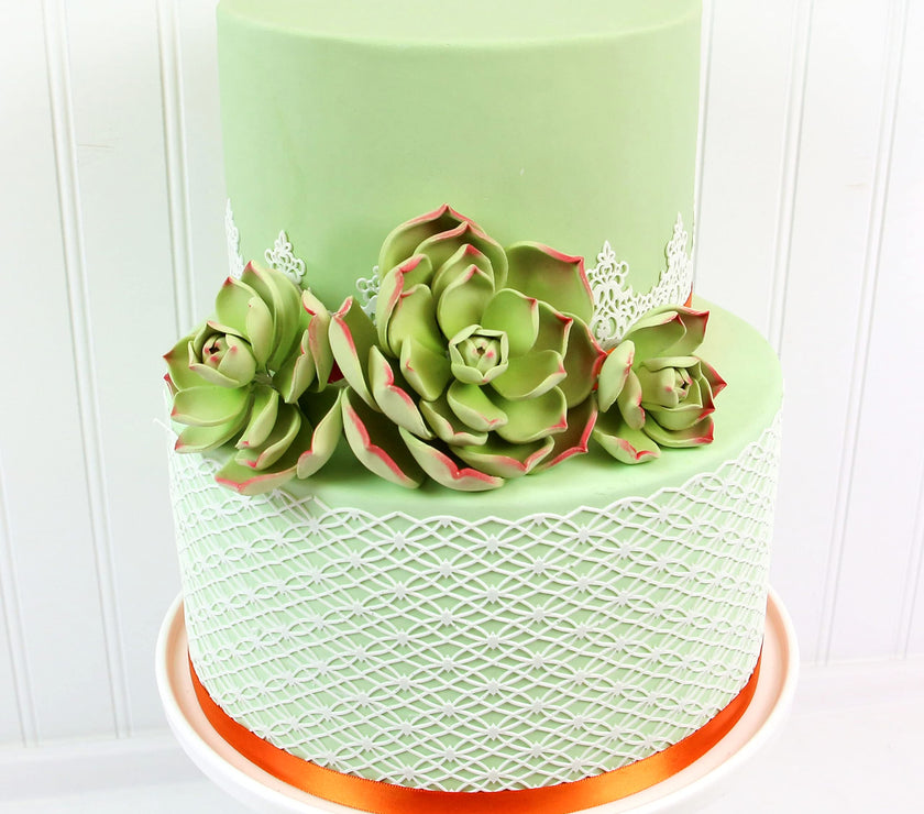 Global Sugar Art Succulent Parva Large Cake Flower with Wire, 1 Count by Chef Alan Tetreault