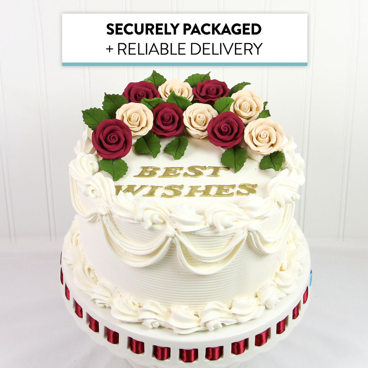 Premium Roses for Decorating Cakes and Cupcakes, by Global Sugar Art, Medium, Lavender Pink Yellow Peach