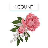 Premium Peony Sprays for Cake Decorating by Global Sugar Art, Pink Closed