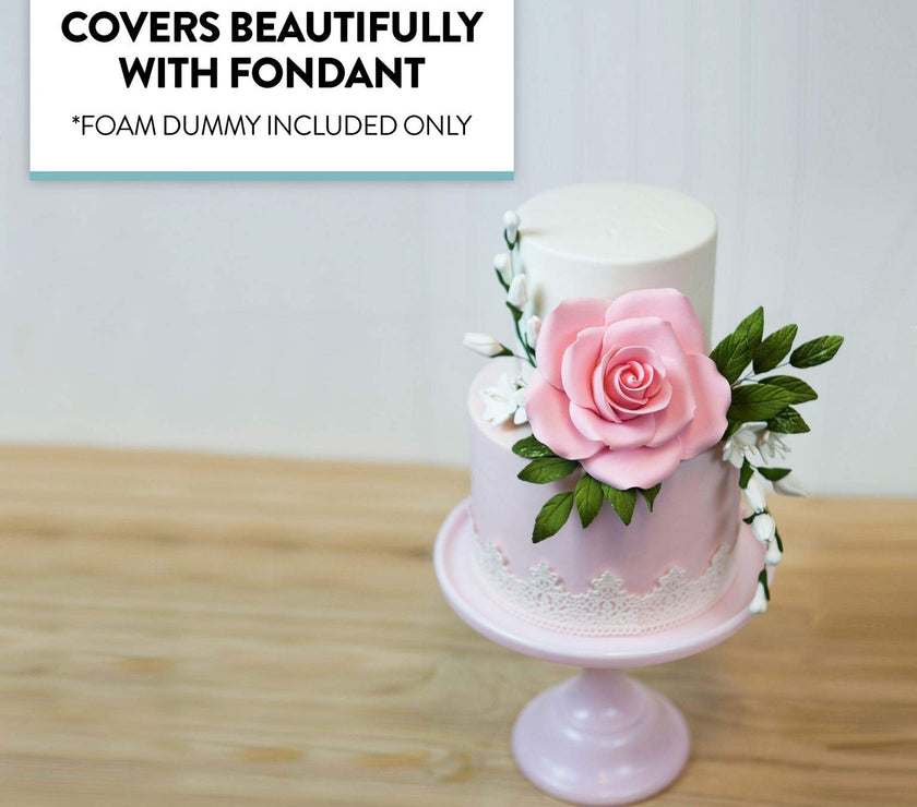 12 Inch Cake Round Cake Dummy – Styrofoam Fake Cake for Decorating, Display & Practice, by Global Sugar Art