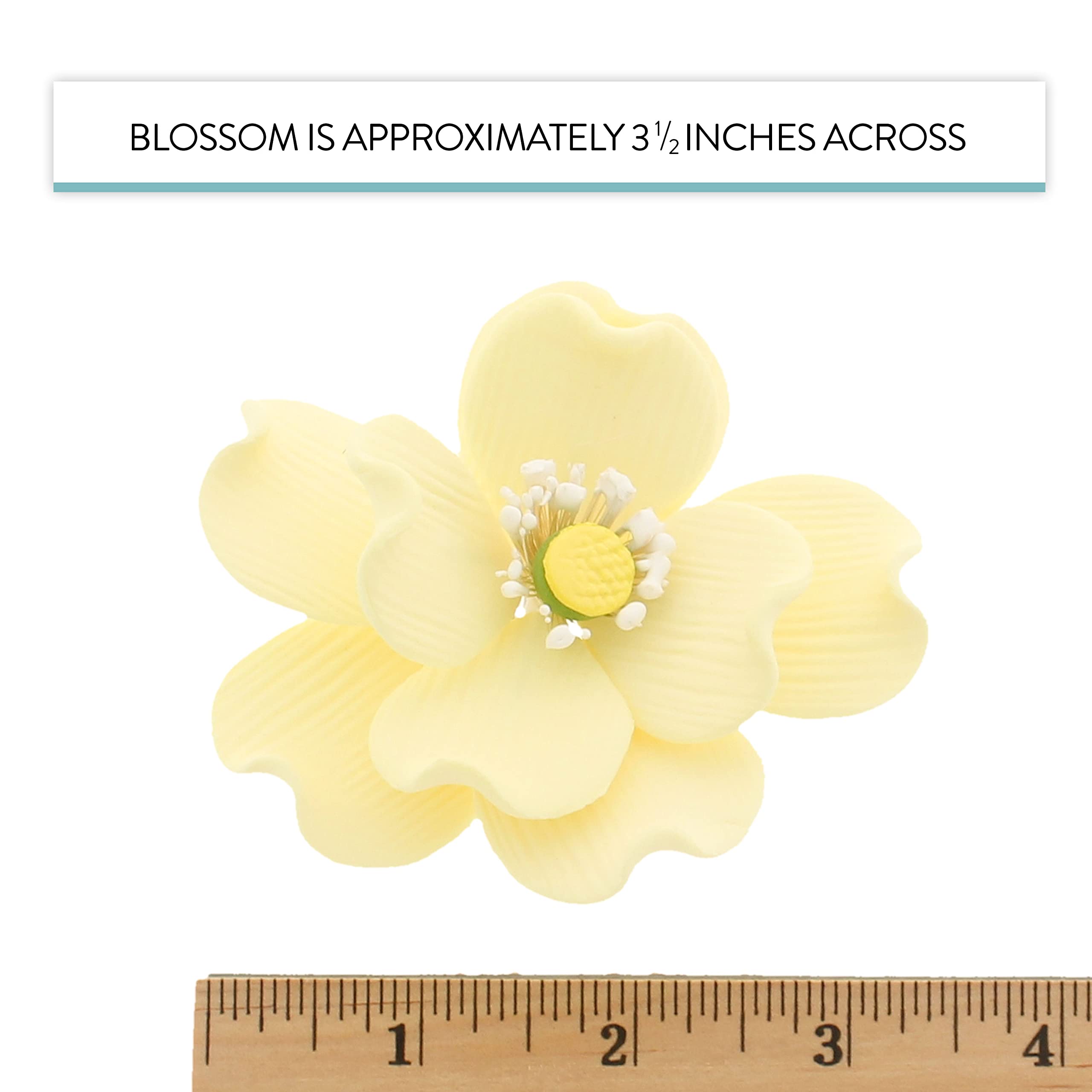 Wild Roses, Dogwood Rose Sugar Cake Flowers, by Global Sugar Art, Yellow