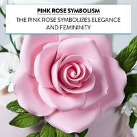 Jumbo Rose Sugar Cake Flowers by Global Sugar Art, Pink