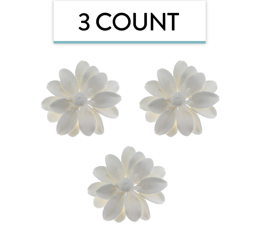 Global Sugar Art Sugar All White Anemone by Chef Alan Tetreault, 3 Count