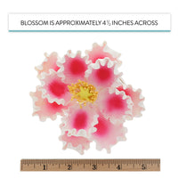 Deluxe Peony Decoration for Cakes, by Global Sugar Art, Pink with White