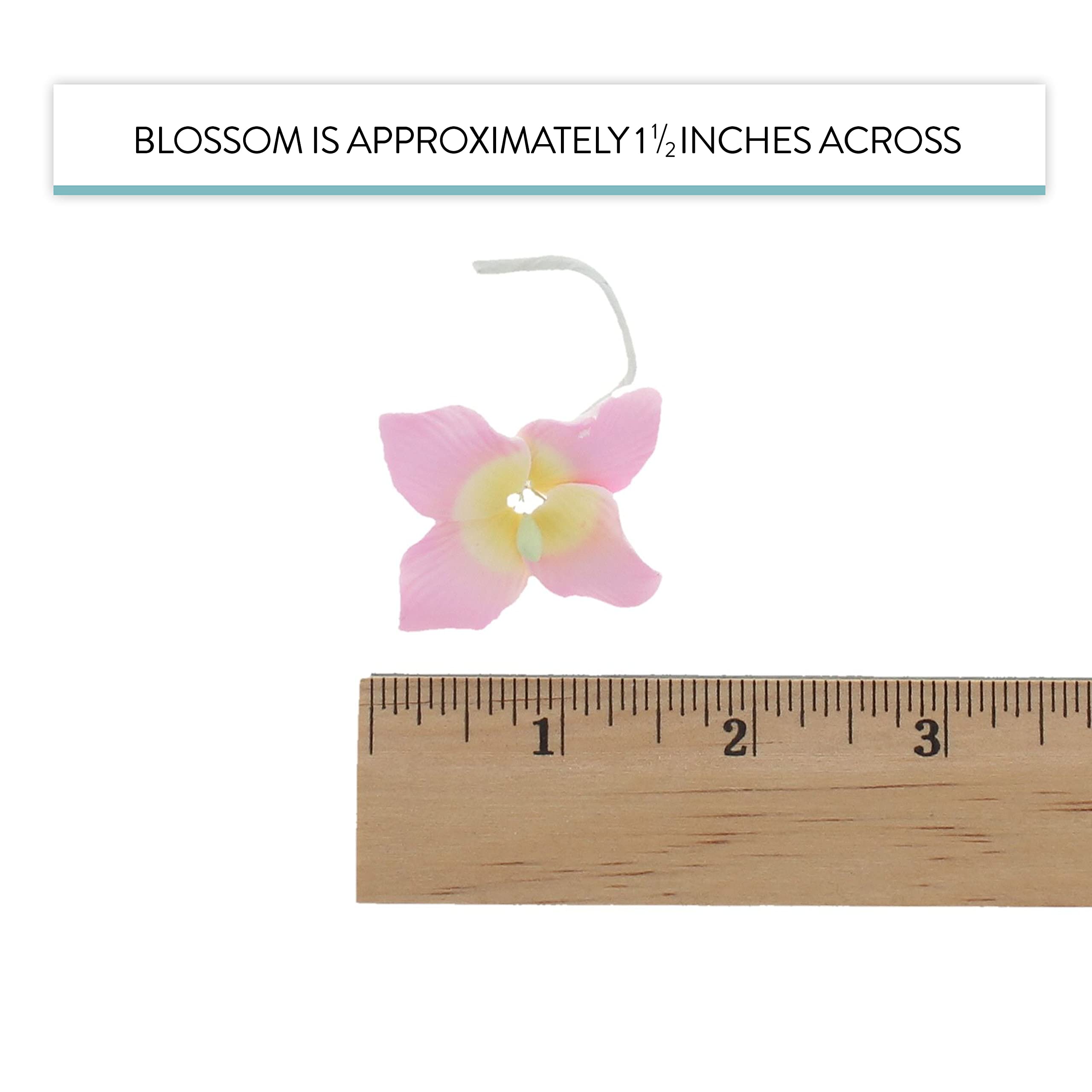 Hydrangea Blossoms, Flat Sugar Flowers by Global Sugar Art, 24 Count Pink