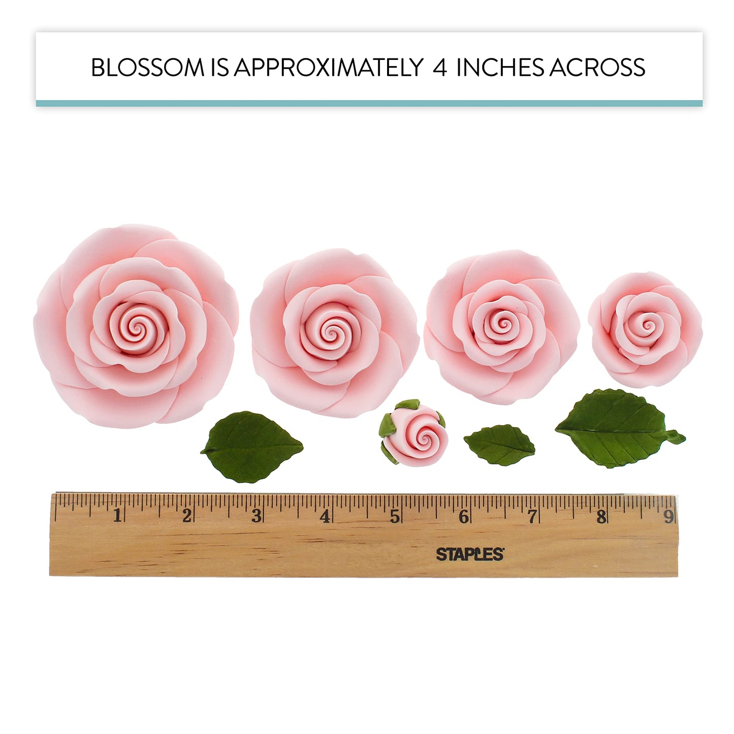Pink Rose & Leaf Kit, Assorted Sizes, 15-Piece Set