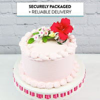 Red Hawaiian Cake Flower Hibiscus Sugar Flower Topper by Global Sugar Art