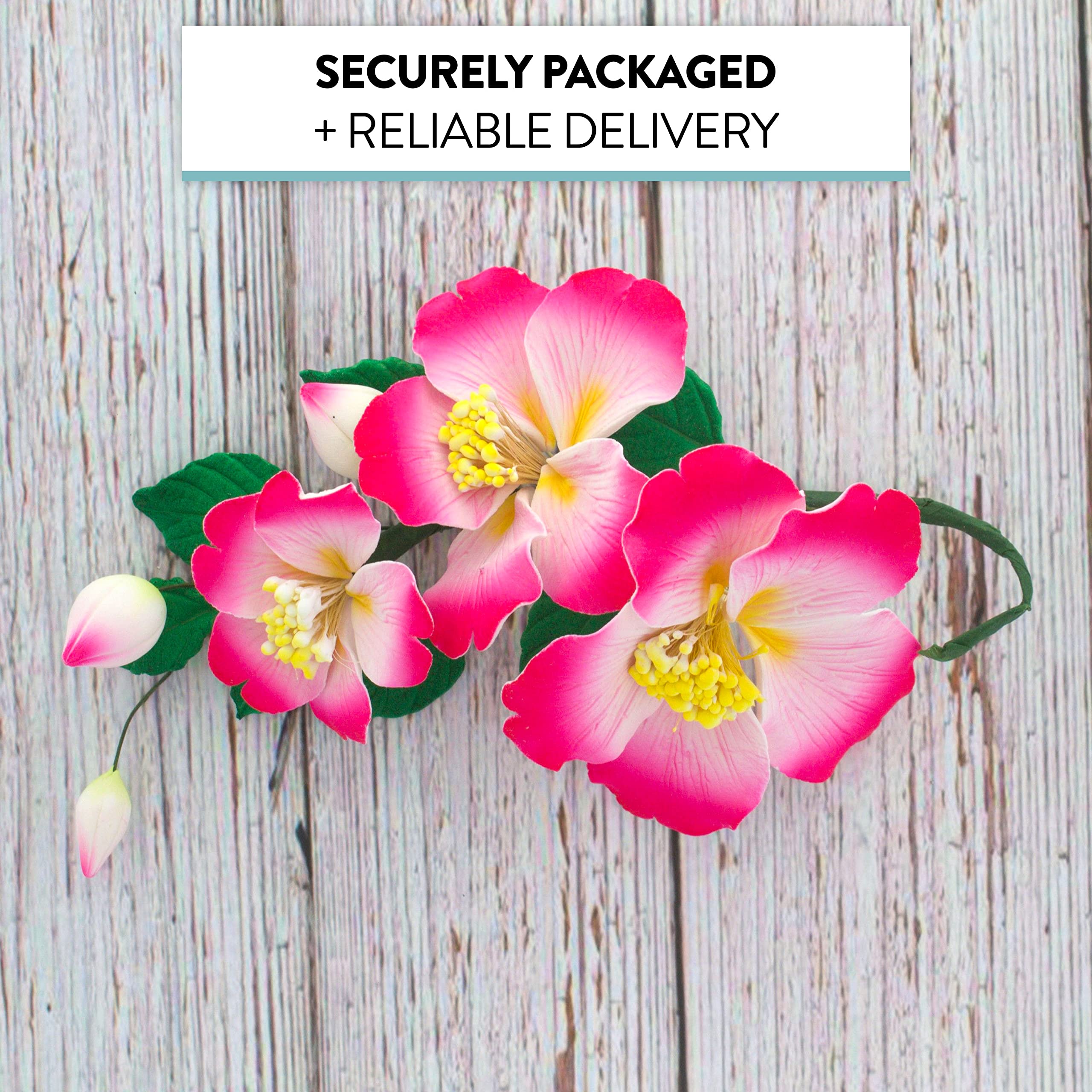 Orchid Sugar Cake Flowers, Camellia Orchid Spray, by Global Sugar Art, Pink