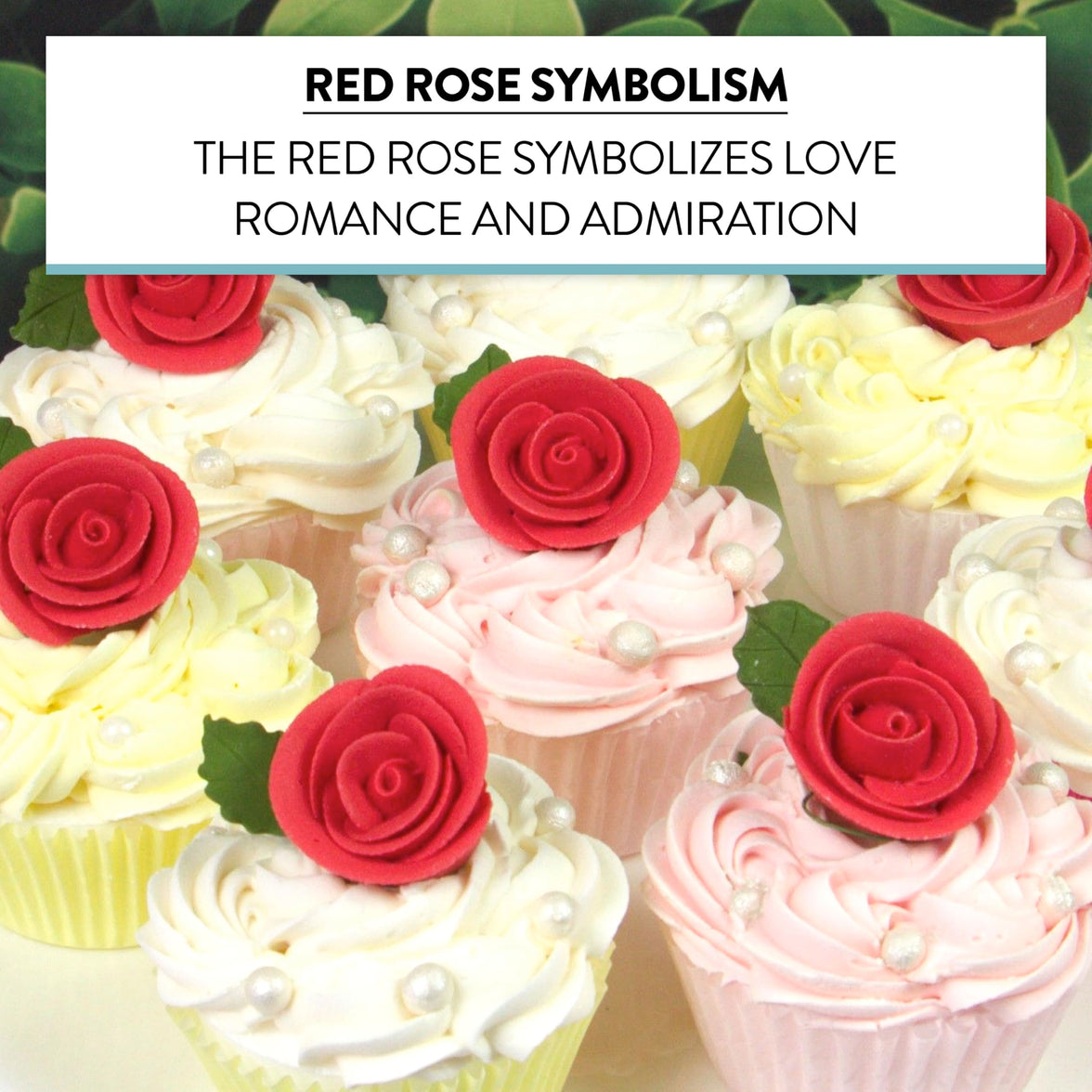 Premium Edible Roses for Cakes and Cupcakes, Sweet Royal Icing Roses, by Global Sugar Art, Red