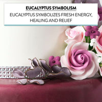 Eucalyptus Sugar Flowers for Cake Decorating, by Global Sugar Art, 5 Count, Mauve