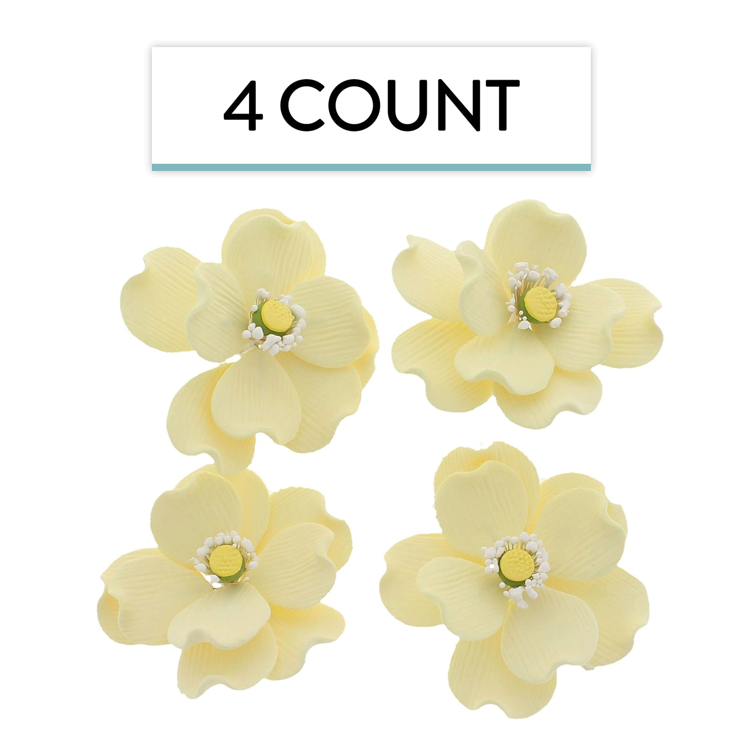 Pale Yellow Dogwood Rose, 4 Count