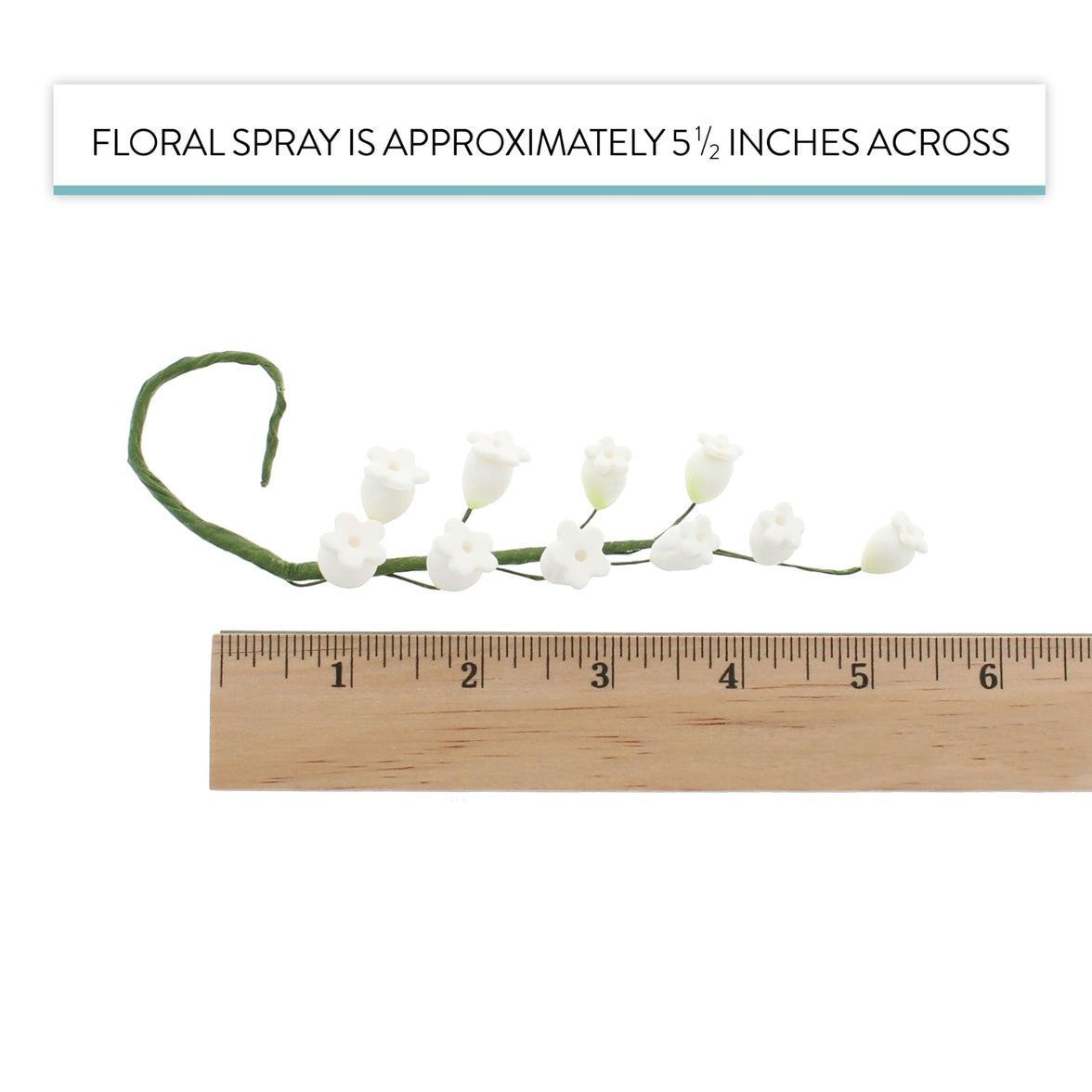 Lily of the Valley Sugar Cake Flowers, Filler Spray by Global Sugar Art, White, 5 Count