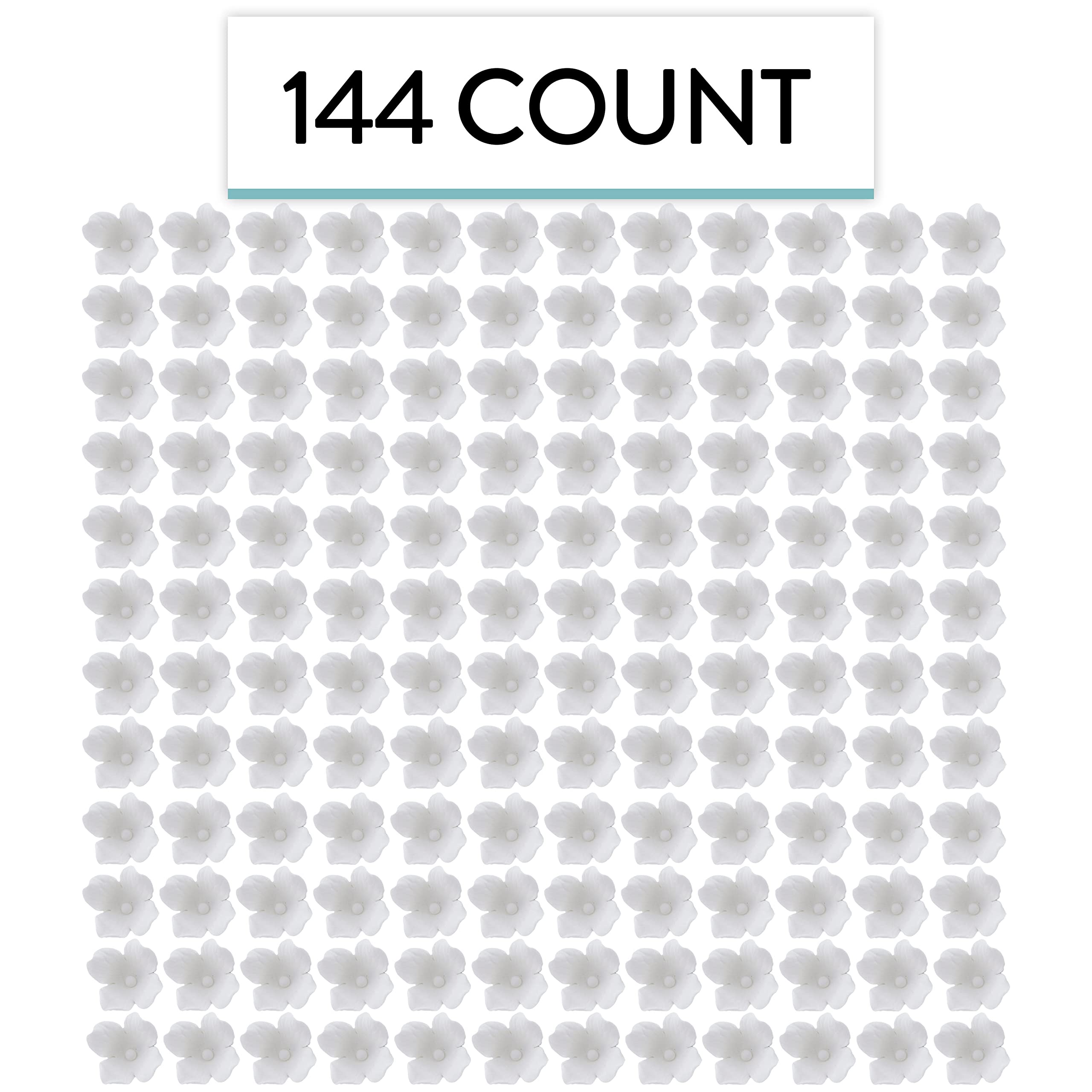 Hydrangea Sugar Flower Cake Decorations by Global Sugar Art, White