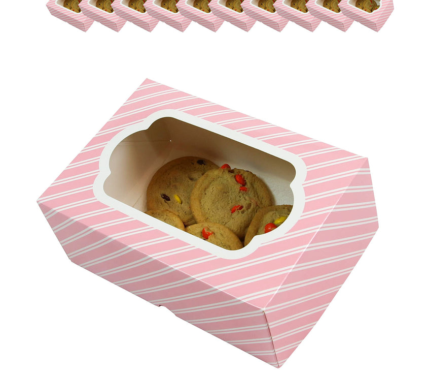 Global Sugar Art Auto-Popup 1/8 Sheet Box with Window, 10 x 7 x 4 Inches
