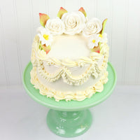 Rose and Blossom Set, Sugar Flowers for Cakes, by Global Sugar Art, White Roses and Blossoms