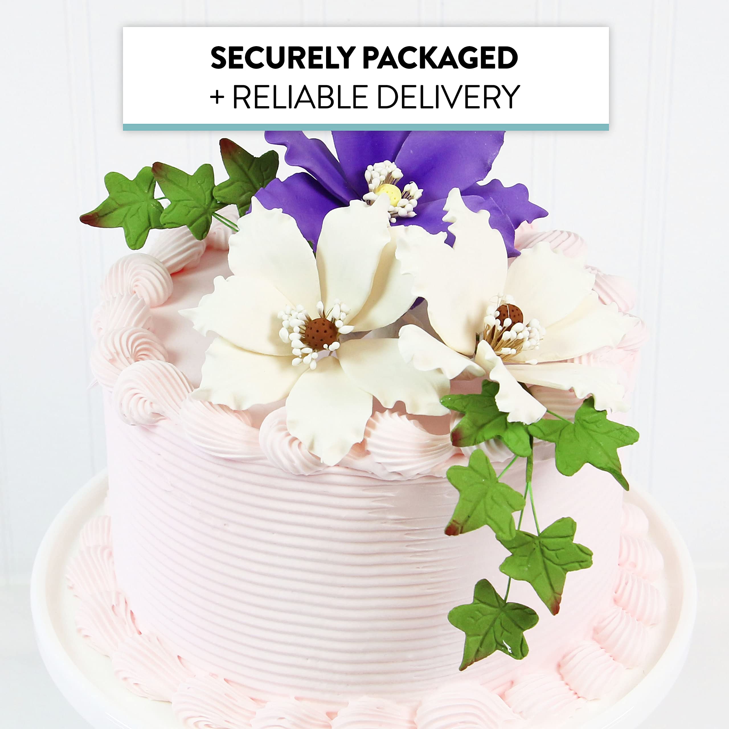 Ivy Leaf  Spray  Cake Decoration by Chef Alan Tetreault, Global Sugar Art, 5 Count