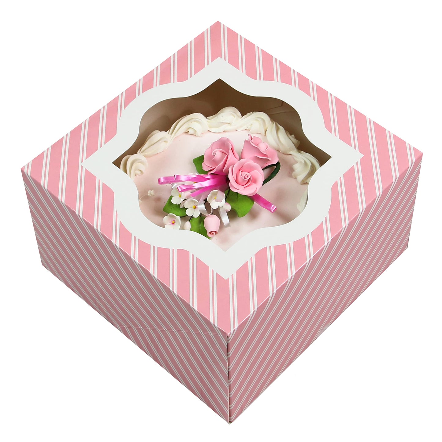 12 x 12 x 6 Inch Extra Deep Square Cake Box with Window
