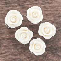 Shrub Rose Sugar Flowers for Cakes, by Global Sugar Art, Small, White