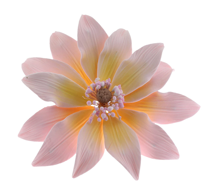 Tranquil Water Flowers, Decorative Sugar Cake Flowers by Global Sugar Art, 3 Count, Pink