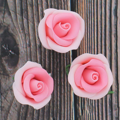 Pink Shrub Rose, Wired, 1.25-inch, 32 Count