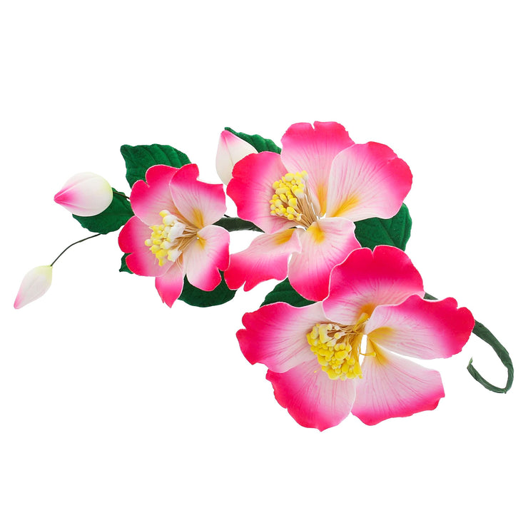 Orchid Sugar Cake Flowers, Camellia Orchid Spray, by Global Sugar Art, Pink