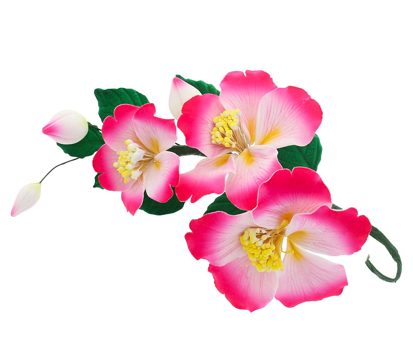 Orchid Sugar Cake Flowers, Camellia Orchid Spray, by Global Sugar Art, Pink