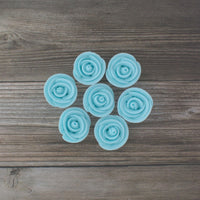 Premium Edible Roses for Cakes and Cupcakes, Sweet Royal Icing Roses, by Global Sugar Art, Light Blue
