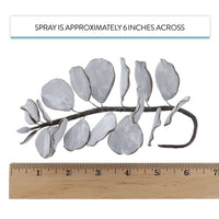 Eucalyptus Sugar Flowers for Cake Decorating, by Global Sugar Art, 5 Count, Silver