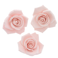 Peace Rose Sugar Flowers for Cake Decorating, by Global Sugar Art, Large, Pink