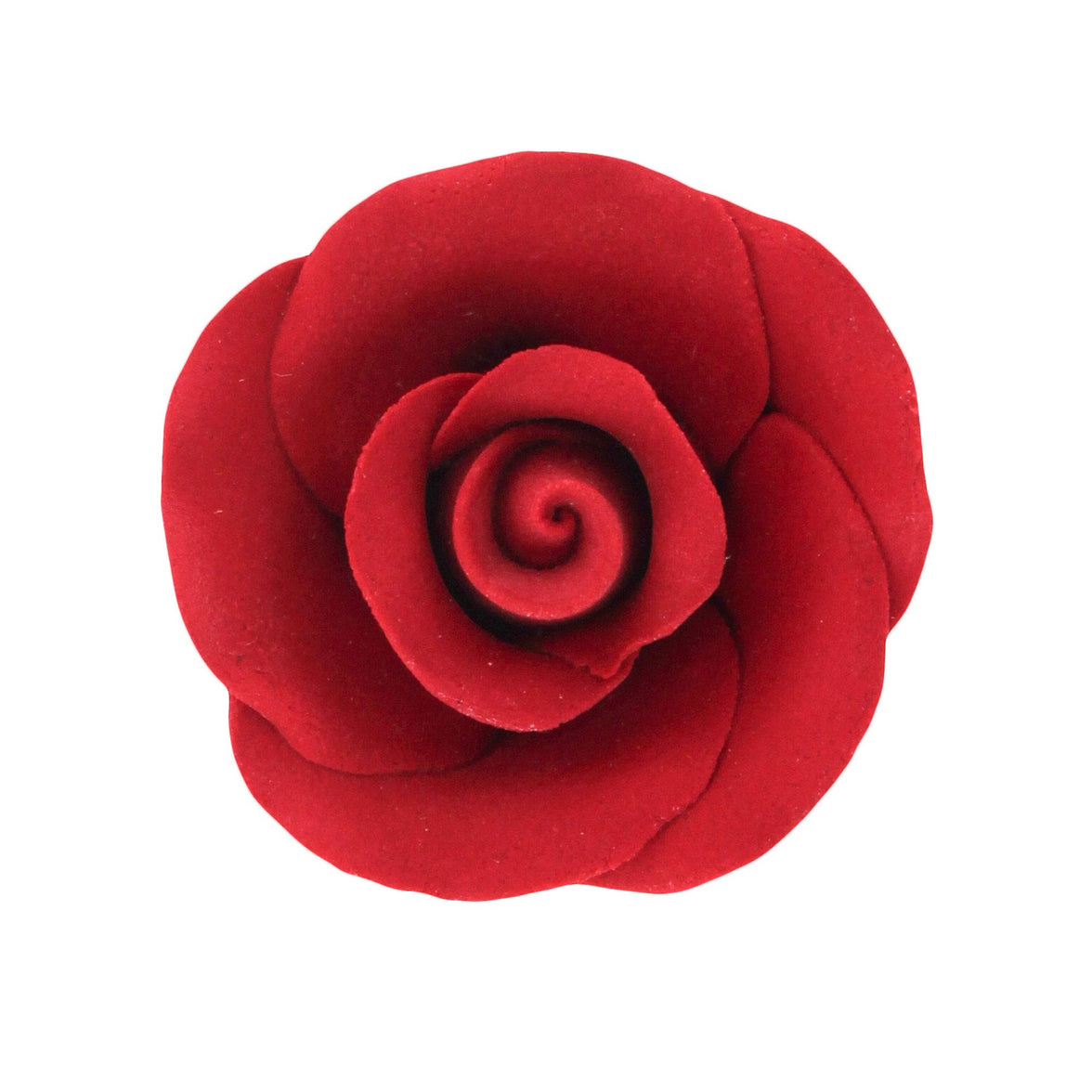 Deluxe Red Roses for Cake Decorating, Premium Unwired Sugar Flowers by Global Sugar Art, Red, Medium
