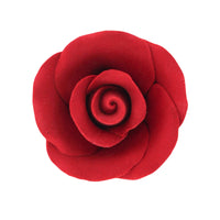 Deluxe Red Roses for Cake Decorating, Premium Unwired Sugar Flowers by Global Sugar Art, Red, Medium