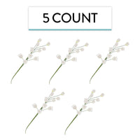 Lily of the Valley Sugar Cake Flowers, Filler Spray by Global Sugar Art, White, 5 Count