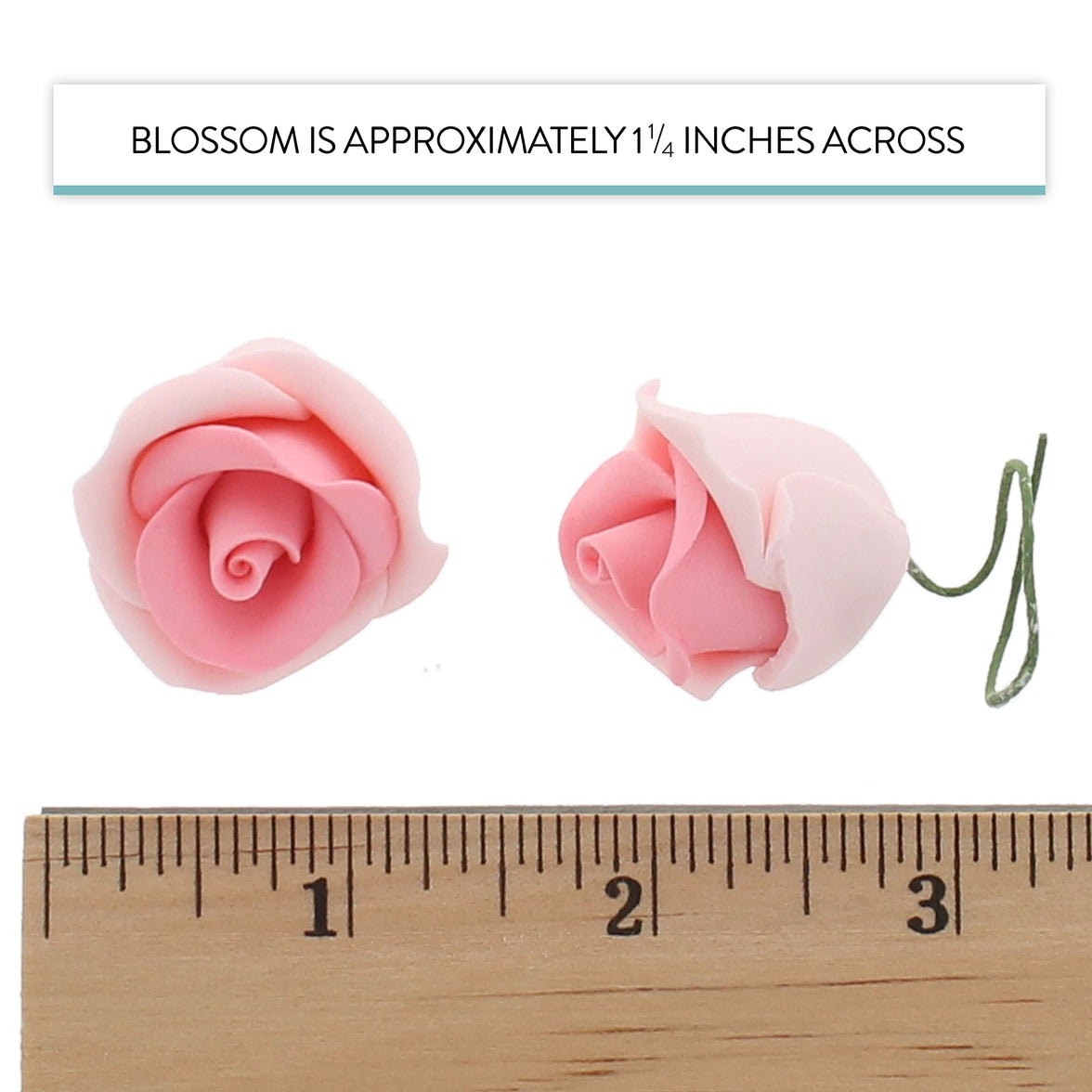 Shrub Rose Sugar Flowers for Cakes, by Global Sugar Art, Small, Pink