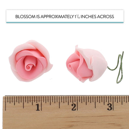 Pink Shrub Rose, Wired, 1.25-inch, 32 Count
