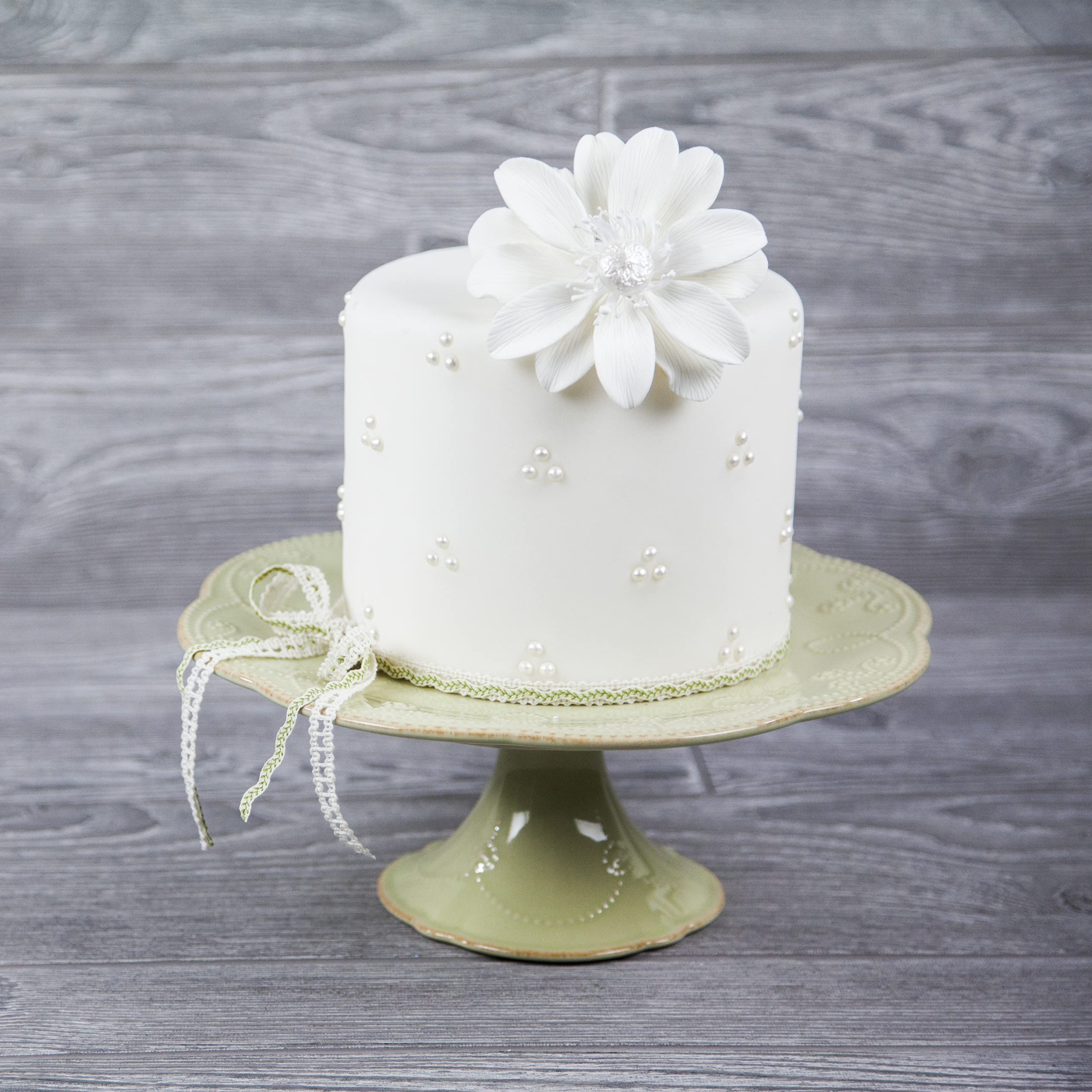 Global Sugar Art Sugar All White Anemone by Chef Alan Tetreault, 3 Count