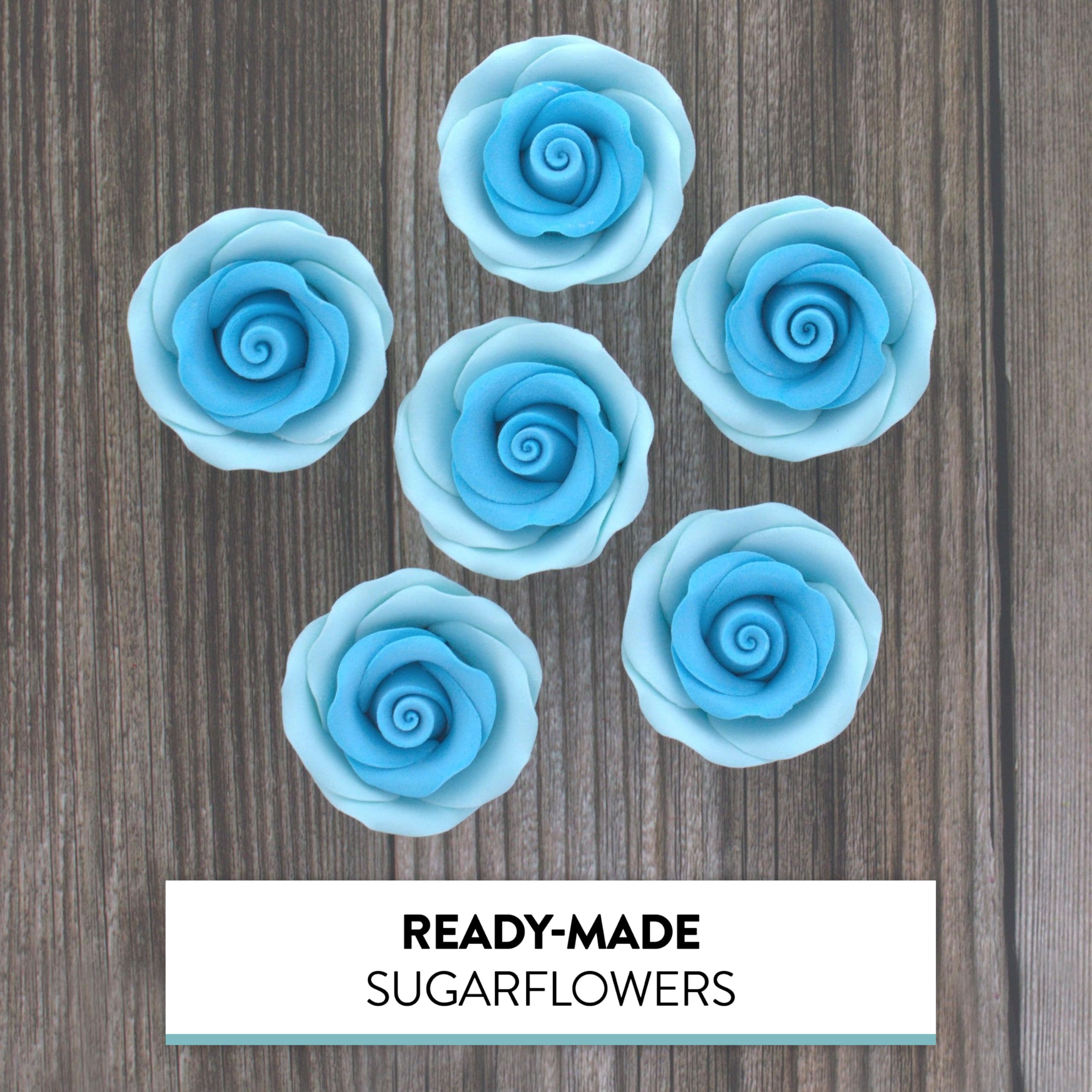 Premium Roses for Decorating Cakes and Cupcakes, by Global Sugar Art, Medium, Lavender Pink Yellow Peach