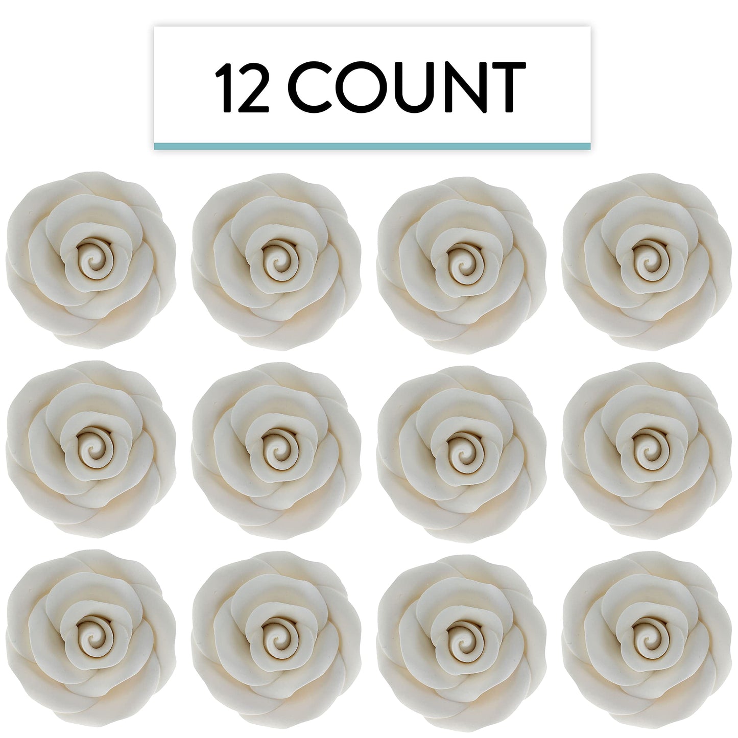 White Roses Unwired, 2-inch, 12 Count