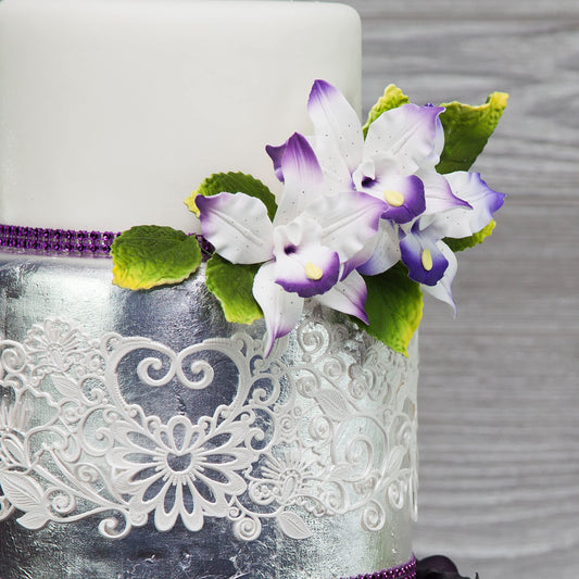 Purple Tipped Brassavola Orchids, 3 Count