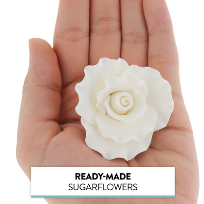 White Aussie Roses, 8 Count